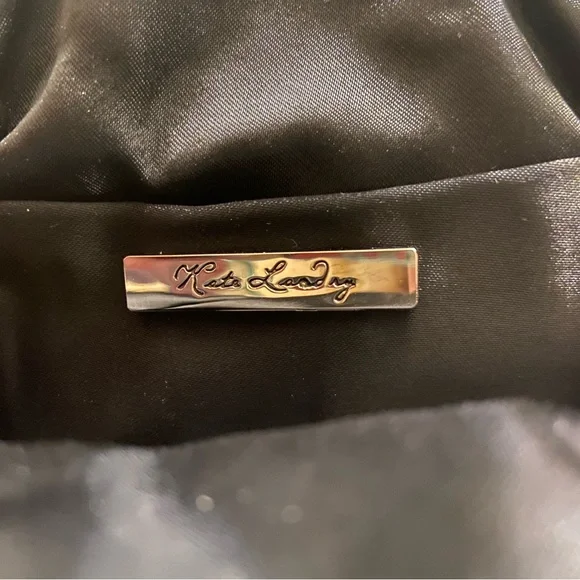 Kate Landry Black satin formal clutch. NOSWT. No tears or rips. - Picture 2 of 5